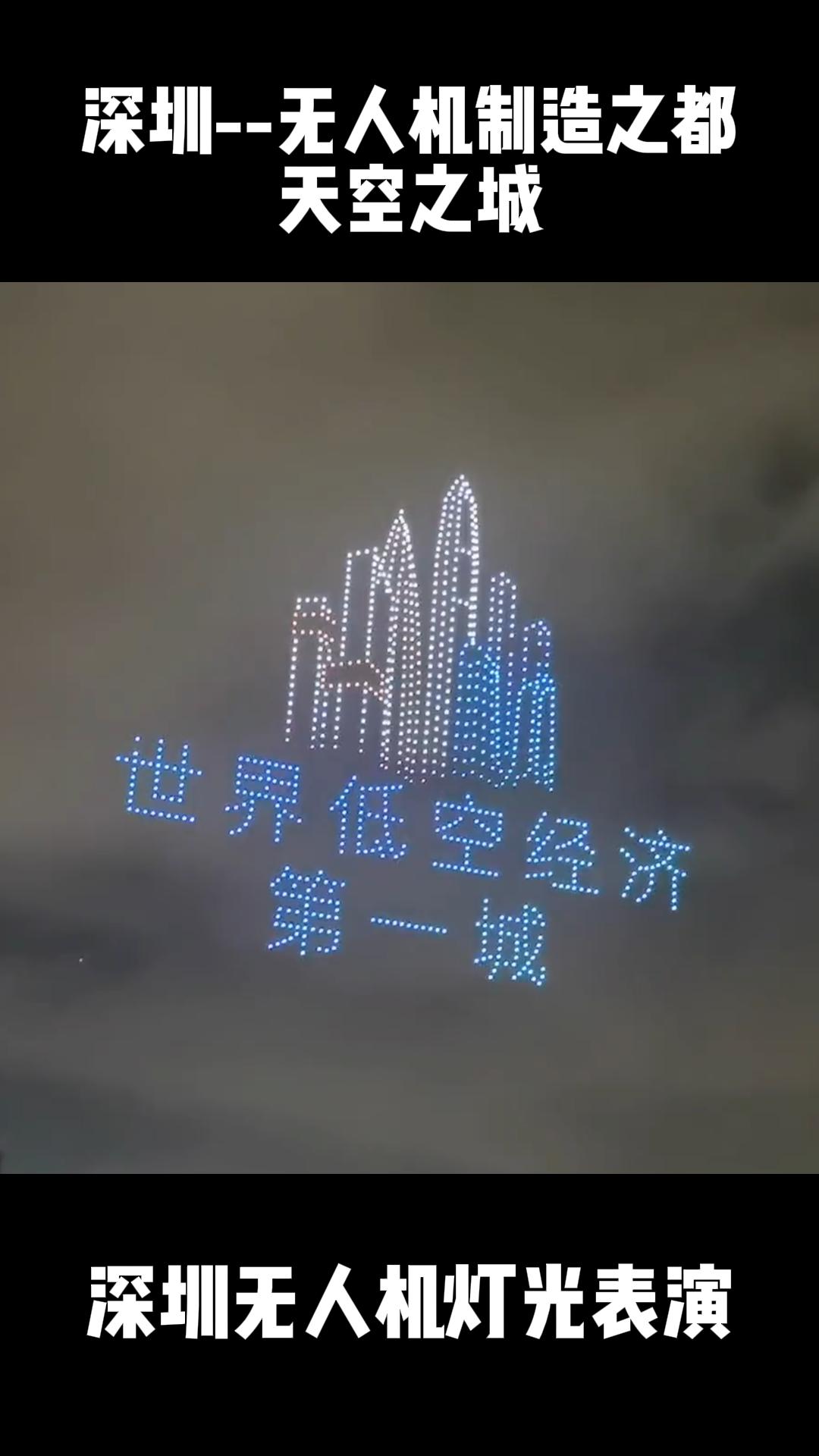 城市夜空无人机编队参考画面